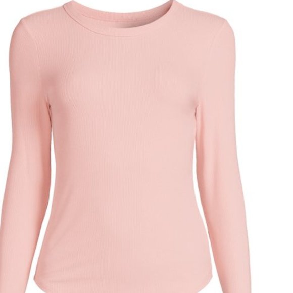 No Boundaries Tops - No Boundaries Crew Ribbed Long Sleeve Tee